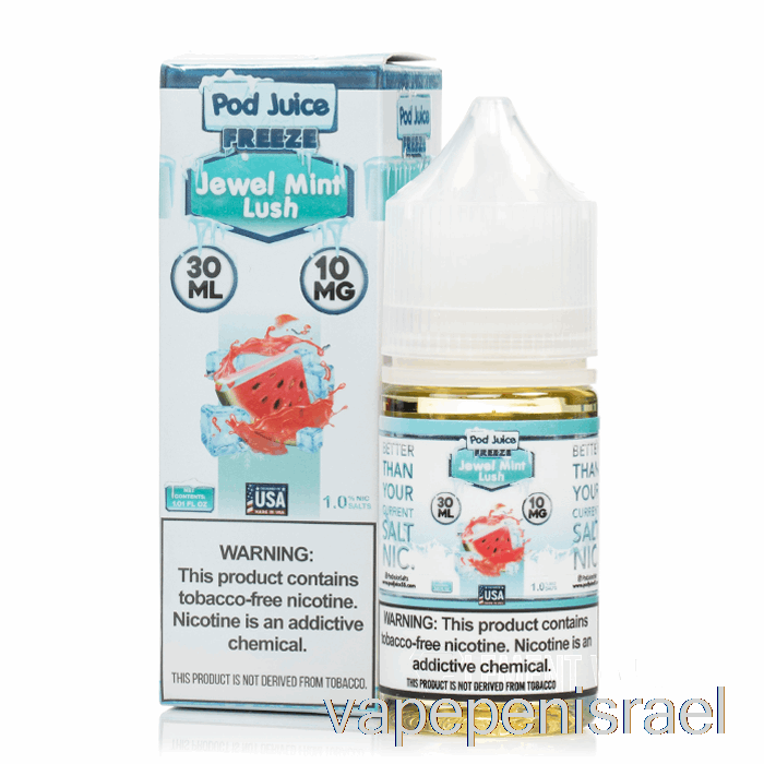 חד פעמי Vape Israel Freeze Jewel Mint Lush - מיץ תרמילים - 30 מ"ל 20 מ"ג